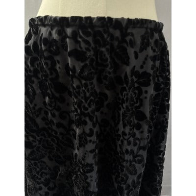 Women’s Velvet JM Collection Black Floral Patterned Skirt Sz 10