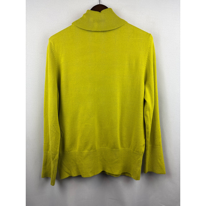 Women’s JM Collection XL Avocado Green Long Sleeve Turtleneck Sweater