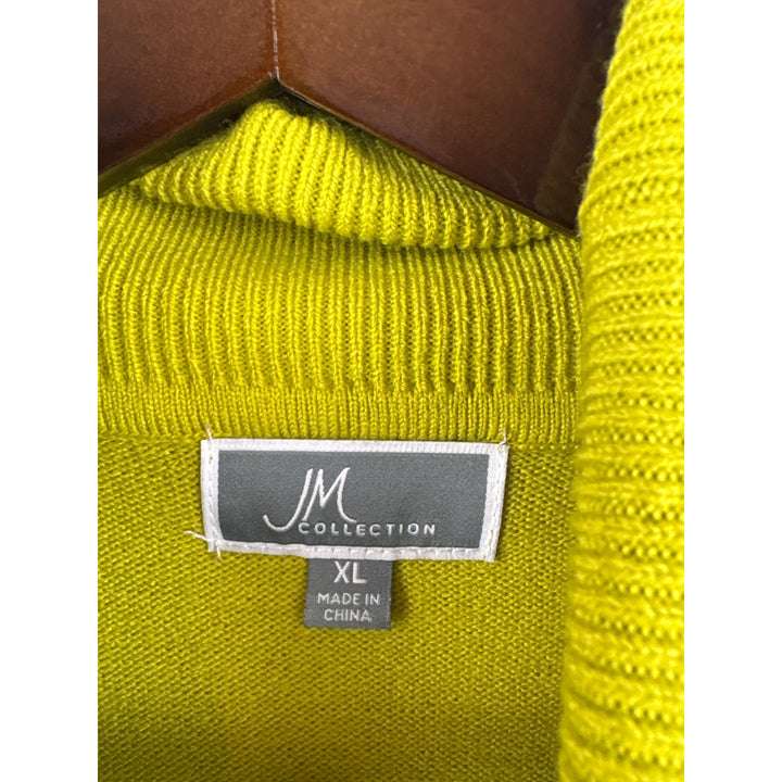Women’s JM Collection XL Avocado Green Long Sleeve Turtleneck Sweater
