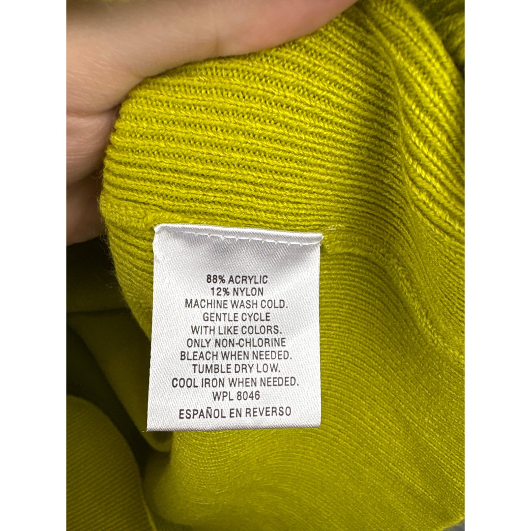 Women’s JM Collection XL Avocado Green Long Sleeve Turtleneck Sweater