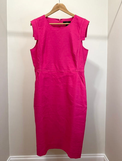 J.Crew Resume Stretch Linen Sheath Dress Sz14 NWT