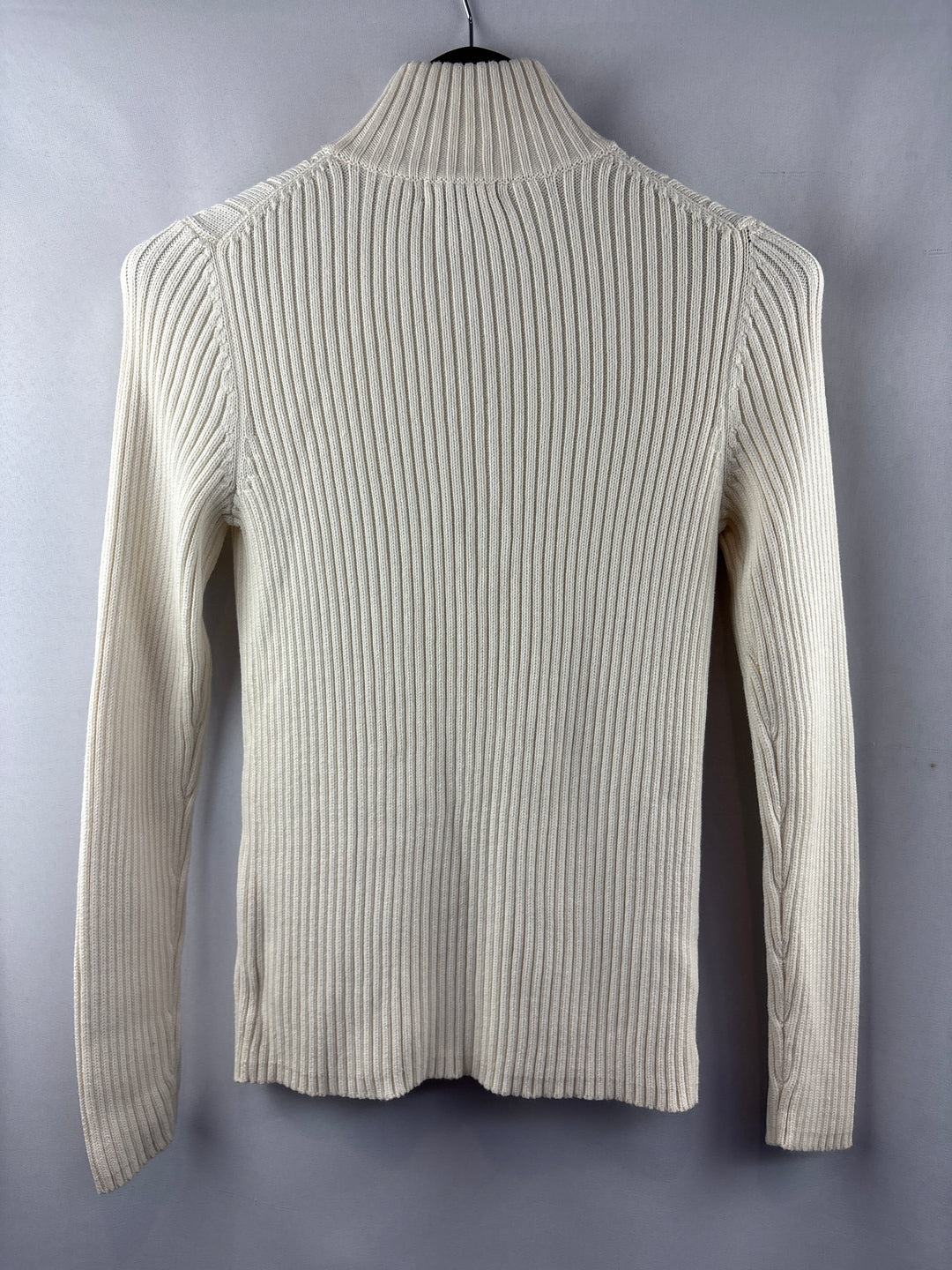 Women’s Eddie Bauer Small Cream Zip-Up Sweater