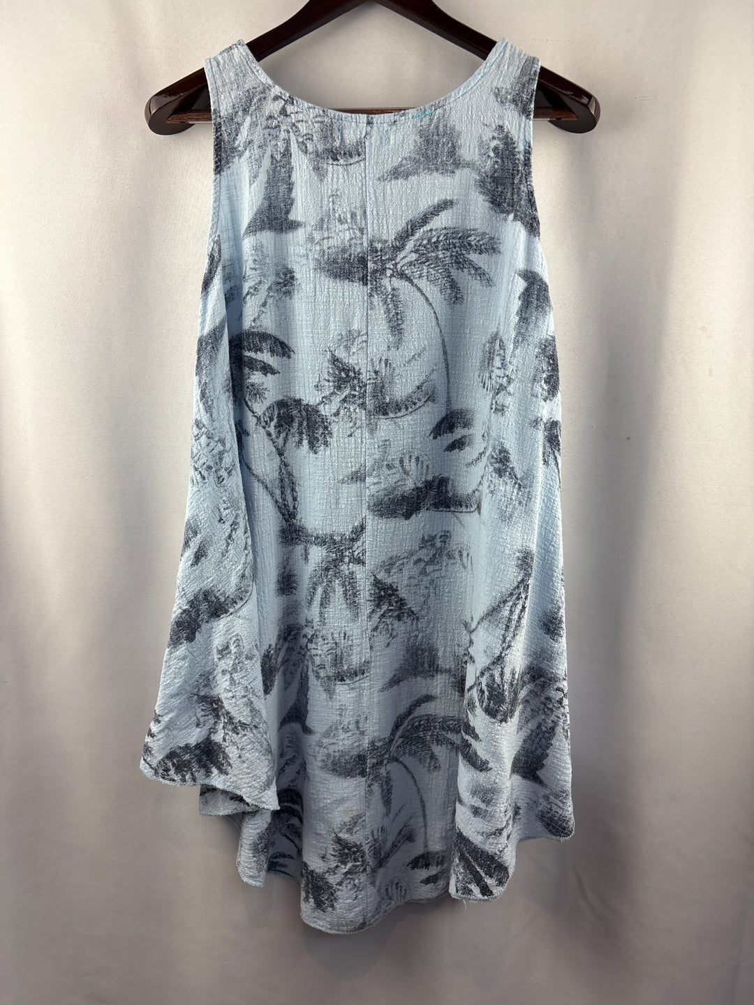 Women’s India Boutique One Size Pale Blue Palm Tree Dress