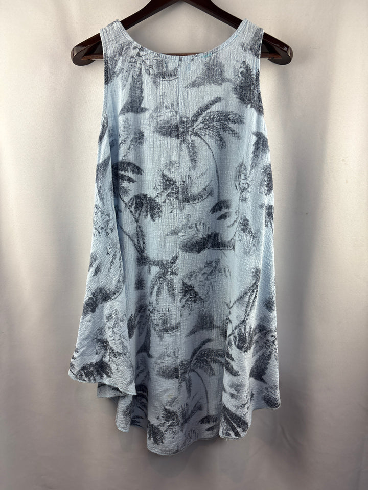 Women’s India Boutique One Size Pale Blue Palm Tree Dress