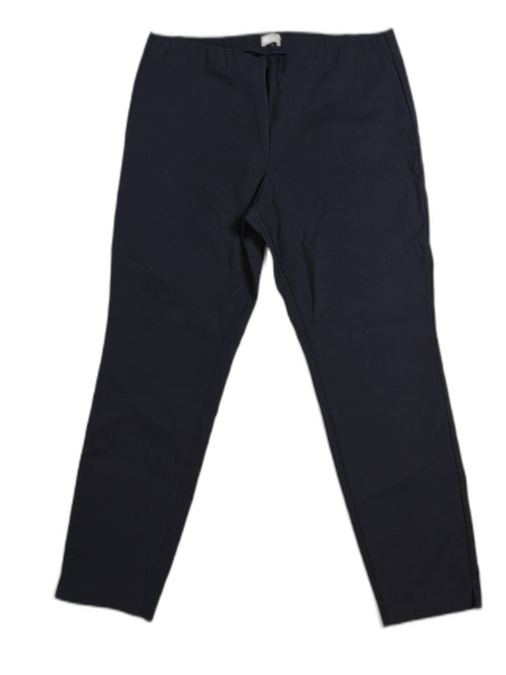 Women Ecru Straight Leg Pants Navy Size 14