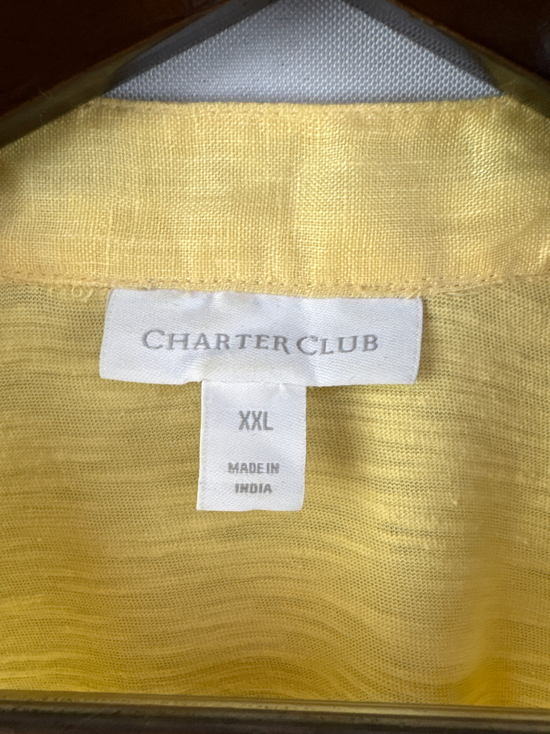 Women’s Charter Club XXL Butter Yellow Button Up Blouse