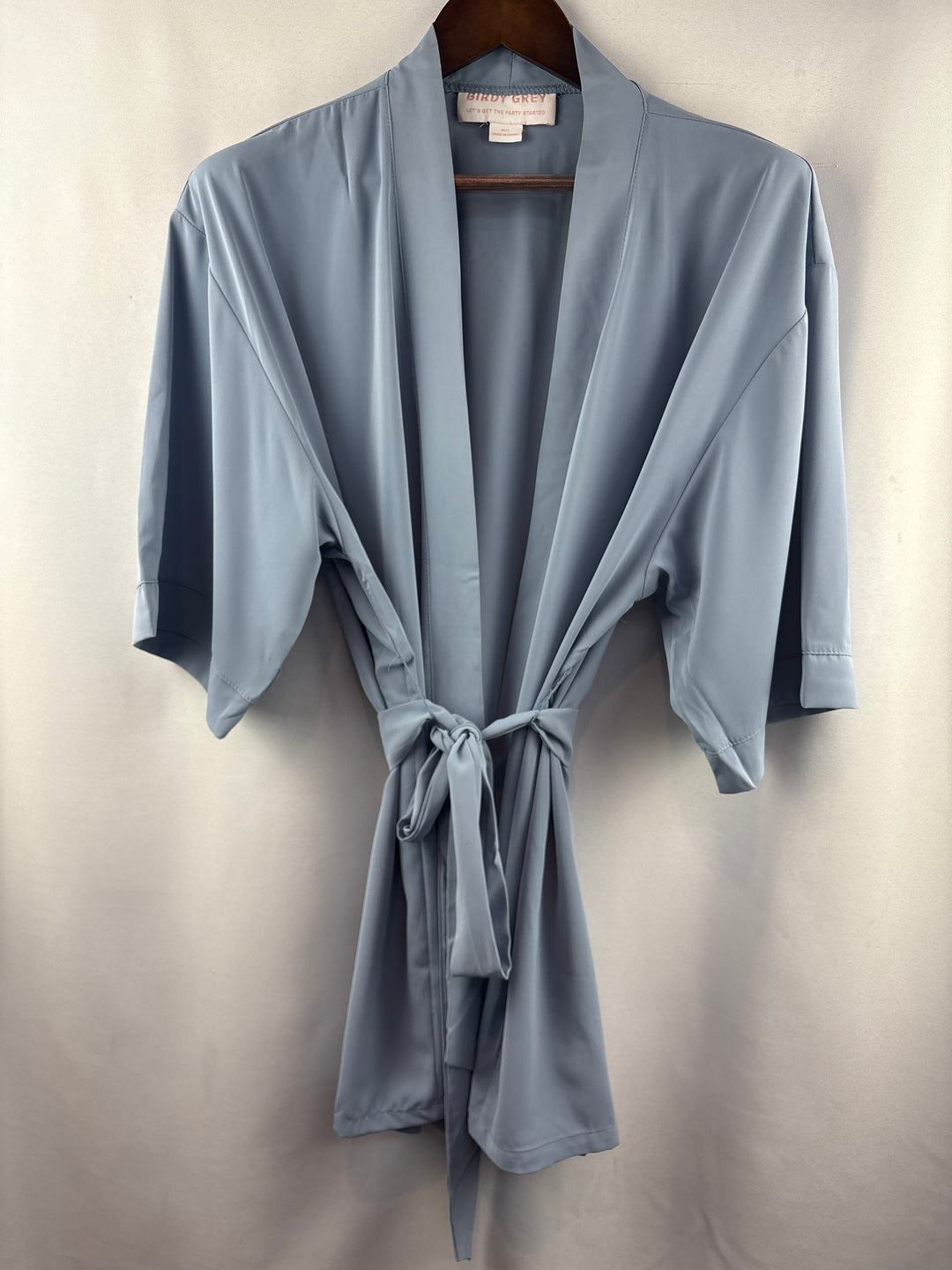 Women’s Birdy Grey M/L Misty Blue Short Sleeve Robe