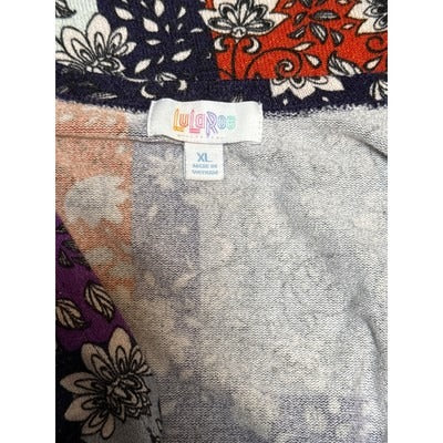 Women’s LulaRoe Long Multicolor Floral Patterned Sweater Cardigan Sz XL
