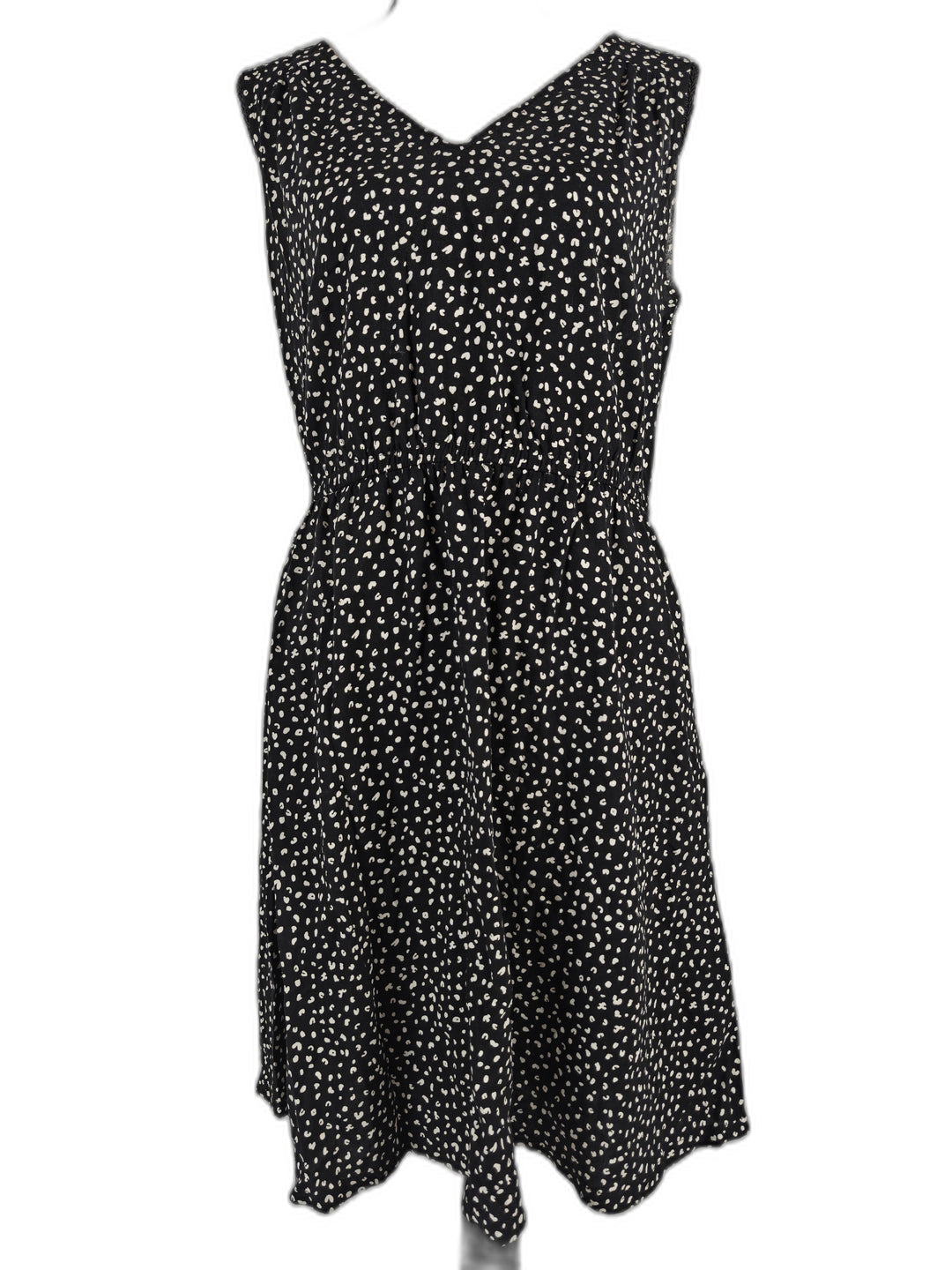 Women Old Navy Sleeveless Dress Black White Medium