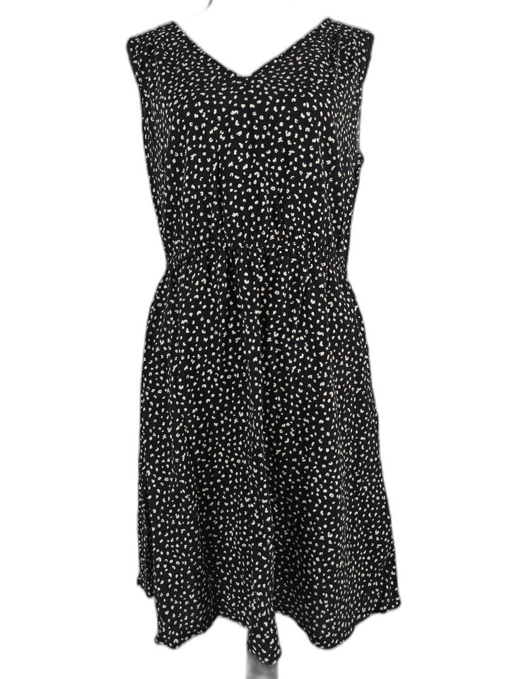 Women Old Navy Sleeveless Dress Black White Medium