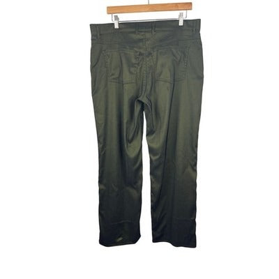 Men’s Krush Size 36 Green Duo-Chrome Dress Pants Vintage Funky Retro Pants