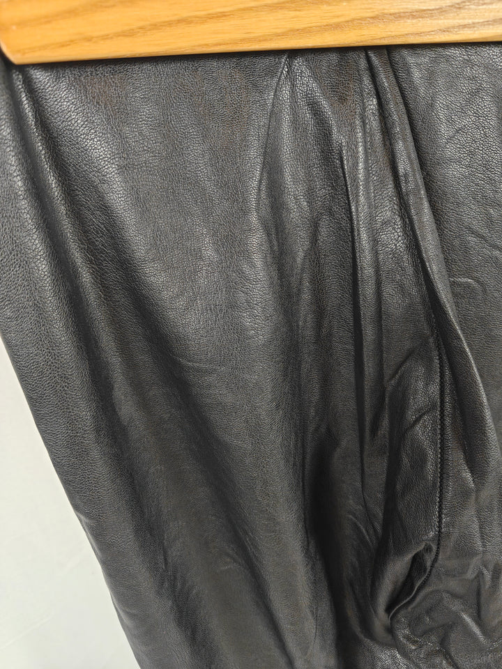 Womens Commando Faux Leather Leggings Black XL