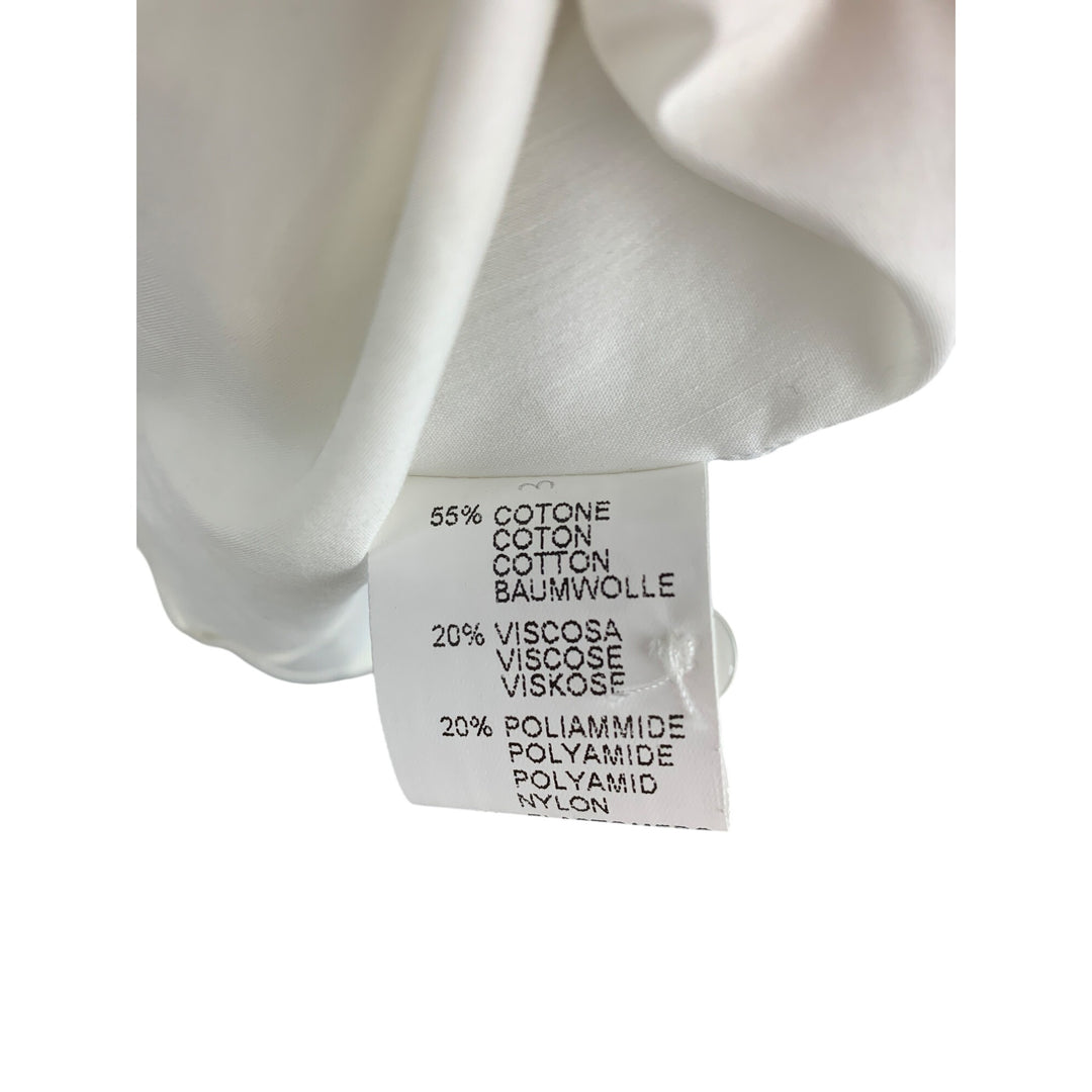 Mare White & Grey Long Sleeve Button-Up Shirt