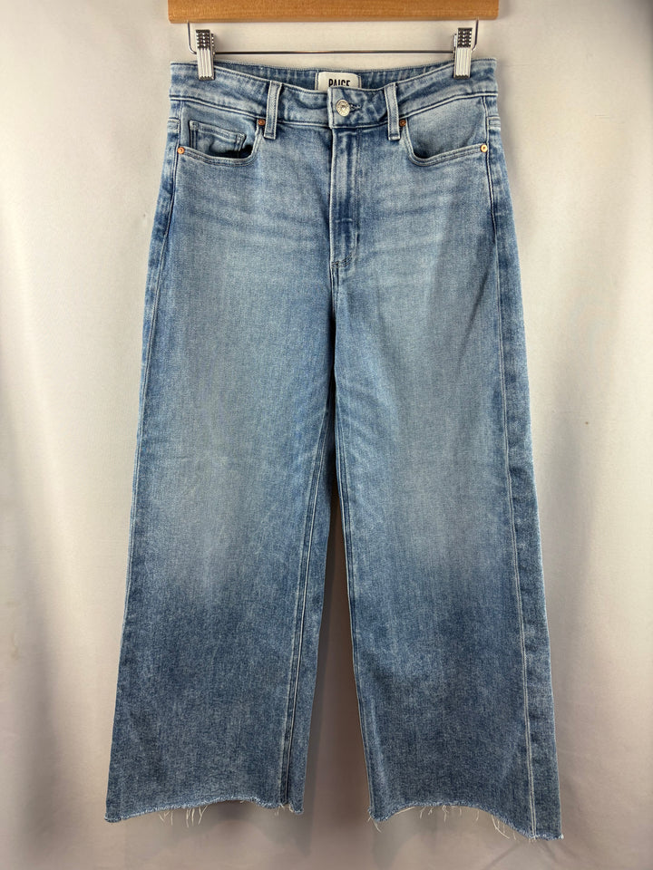 Women’s Paige Size 28 Light Wash Blue Wide Leg Jeans