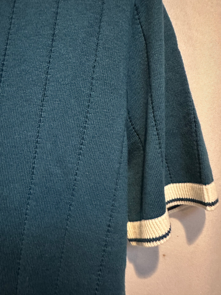 Men’s Abercrombie & Fitch Teal Short Sleeve Polo Sweater Size M