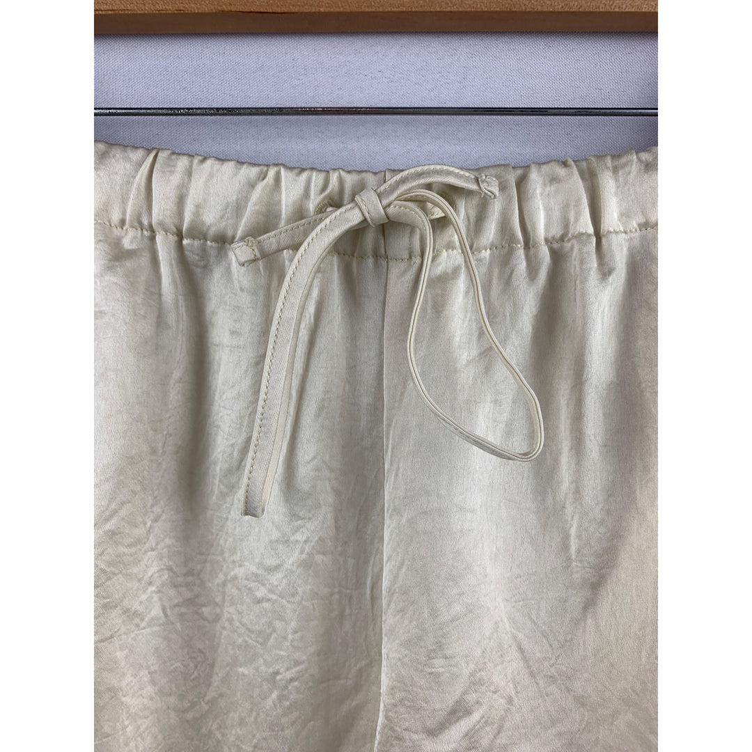 Madewell Womens Ivory Silk Blend Elastic Waist Drawstring Shorts