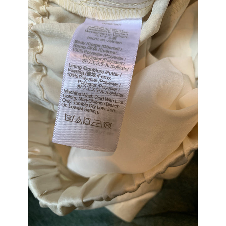 Madewell Womens Ivory Silk Blend Elastic Waist Drawstring Shorts