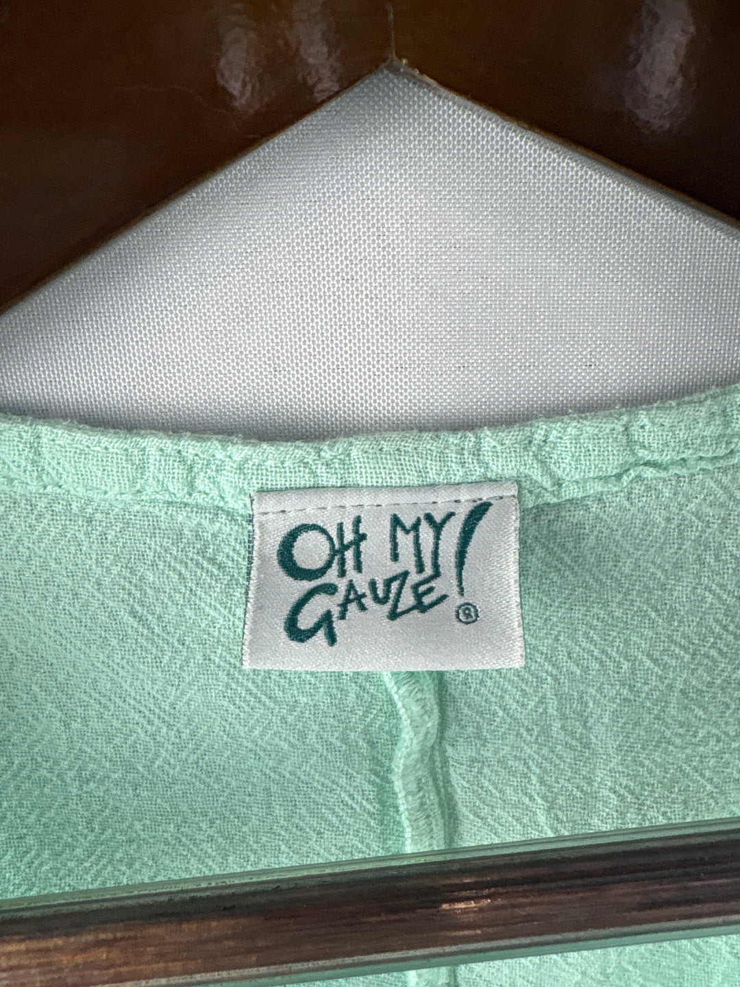 Women’s Oh My Gauze! XXL Seafoam Blue Sleeveless Blouse