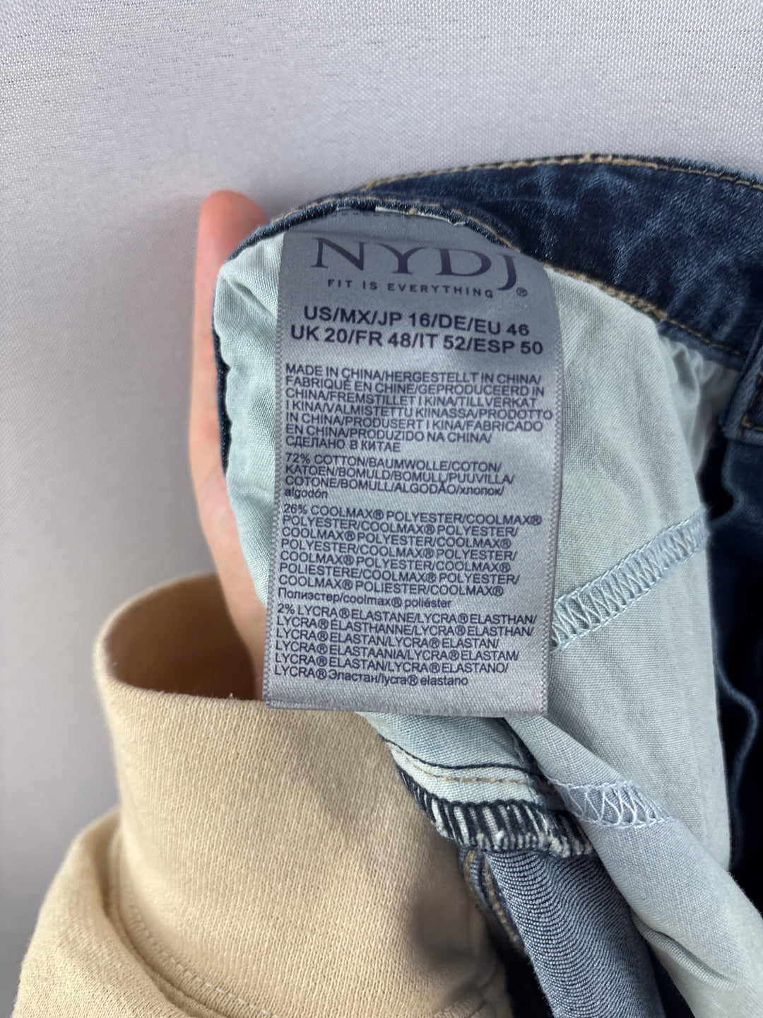 Women’s NYDJ Size 16 Dark Wash Blue Wide Leg Jeans