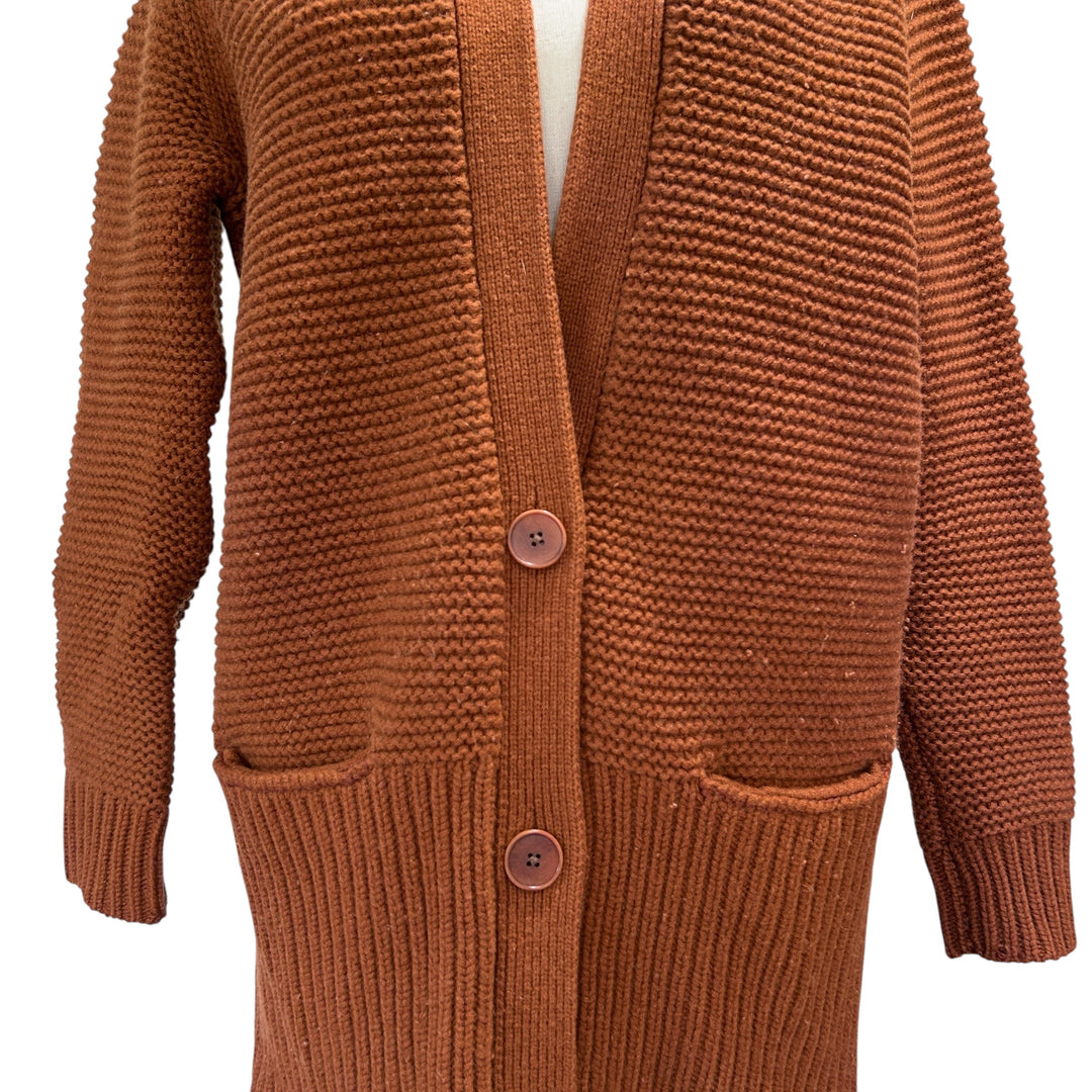 Vince. Women's Cardigan Small Wool & Cashmere Grandpacore Ribbed Oversized Sweater Boho Thick Knit
