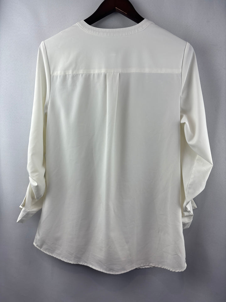 Women’s D&amp;Co. Small White Button Up Blouse