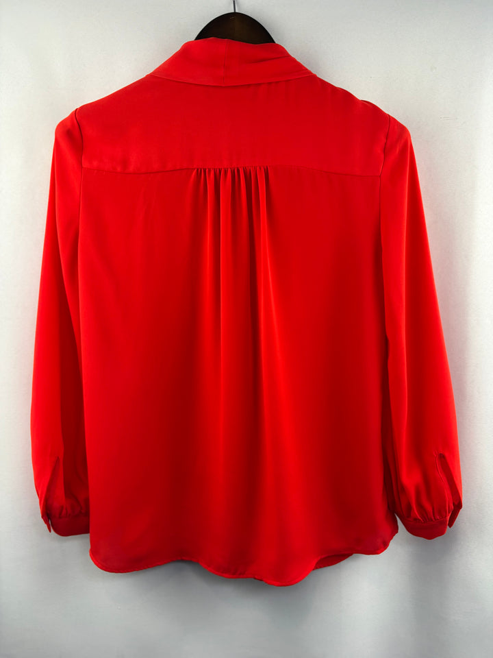 Women’s Banana Republic SmallT Bright Red Long Sleeve Blouse