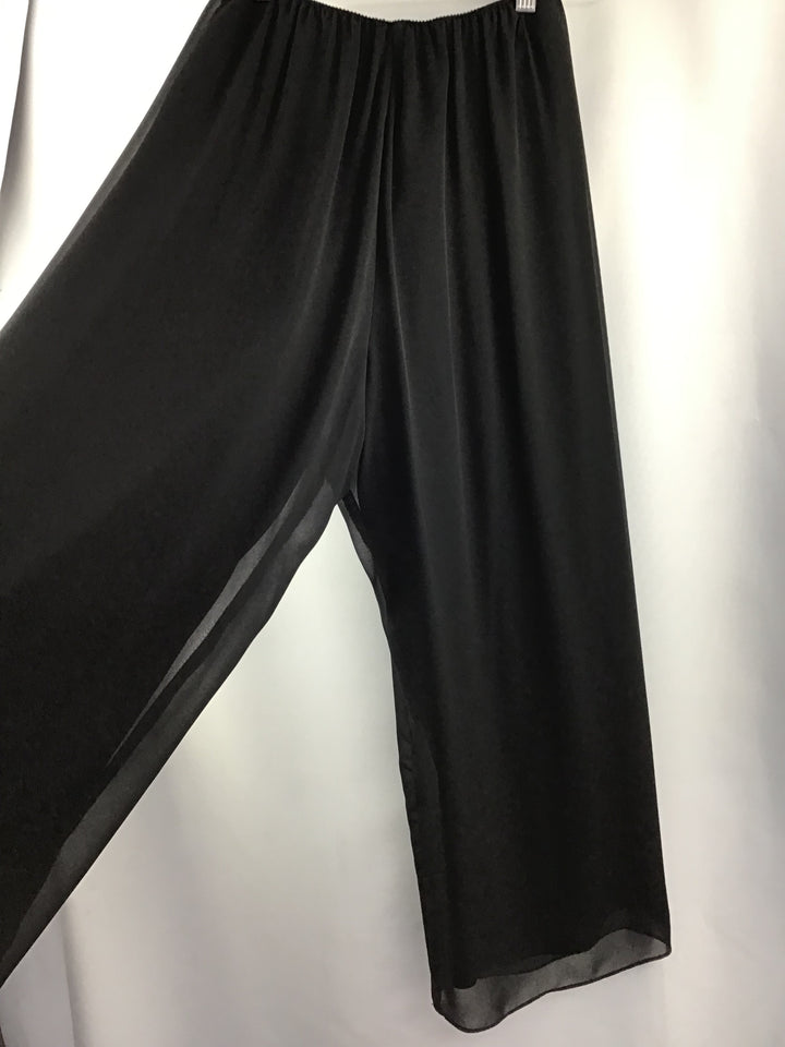 Alex Evenings Women's Black Wide Legged Trousers  Size S