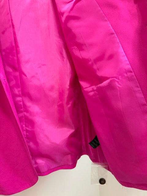 Finesse Hot Pink Feather‑Cuff Suit Set SzXL(14-16)  NWOT