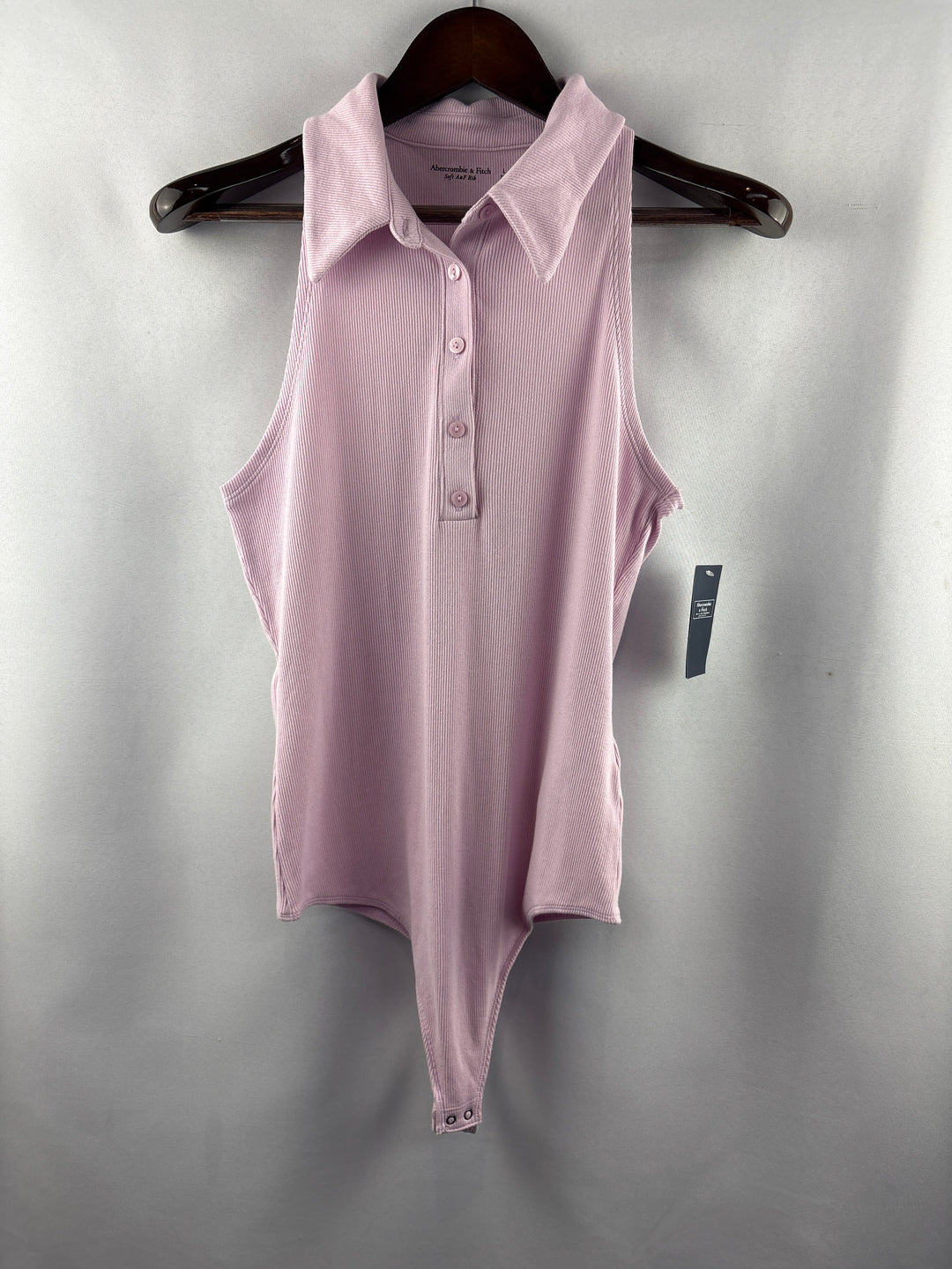 Women’s Abercrombie &amp; Fitch Large Cool Pink Sleeveless Bodysuit