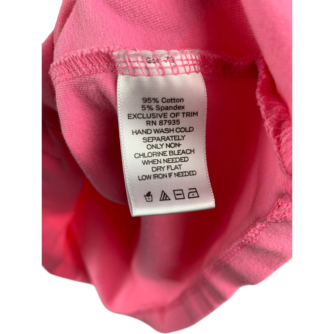 Susan Graver Pink Lace Trim Tank Top L