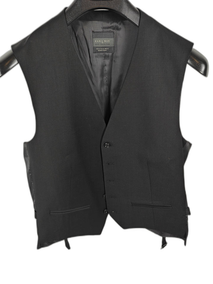 Men’s Zara Man Suit Vest Black Size XL
