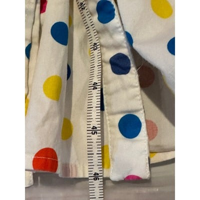 Colorful Polka Dot Dress With Short Sleeves & Tie Belt