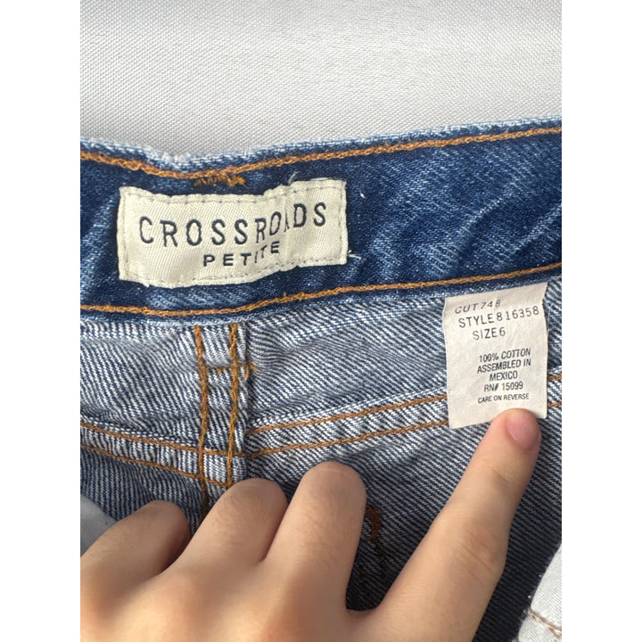 Crossroads Petite Womens Blue Denim Jeans Size 6 Cotton