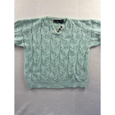 Hunters Run Mint Cable Knit Pullover Sweater