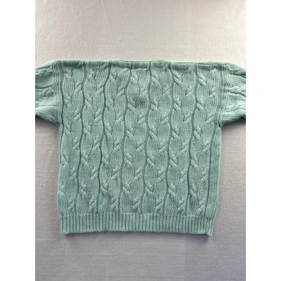 Hunters Run Mint Cable Knit Pullover Sweater