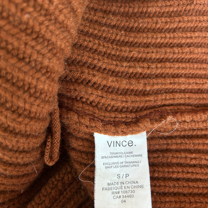 Vince. Women's Cardigan Small Wool & Cashmere Grandpacore Ribbed Oversized Sweater Boho Thick Knit